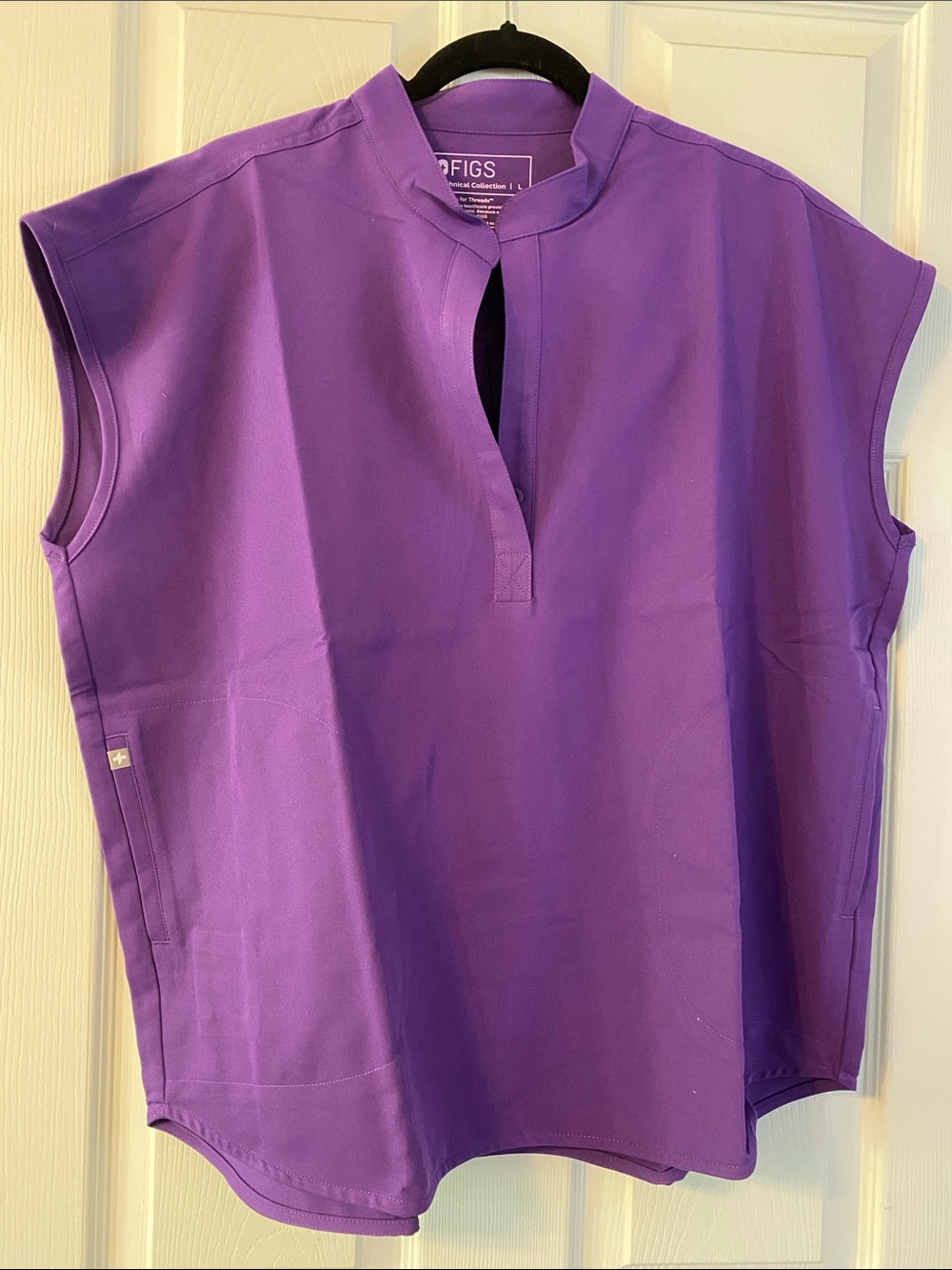 FIGS Women's Large Purple Rafaela Scrub Top